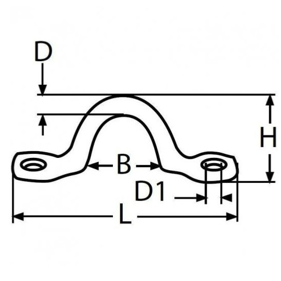 Pasadores de acero inoxidable ø5 50x17 mm (2 piezas) 004463--EURO PIECESBATEAUX.COM