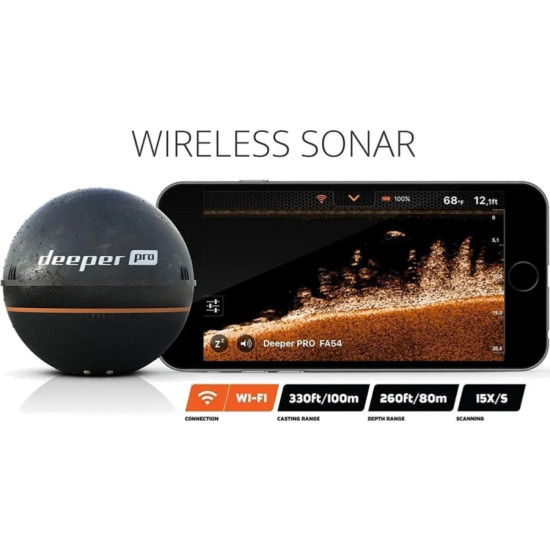 Sondeur sans fil WIFI DEEPER PRO DE-FLDP11 PIECESBATEAUX.COM