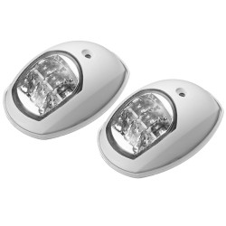 Kit de 2 luces de navegación LED blancas 43250781 PIECESBATEAUX.COM