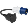 Adaptador macho P17 hembra 230 V 16 A con cable IP44 HA-4608450A PIECESBATEAUX.COM