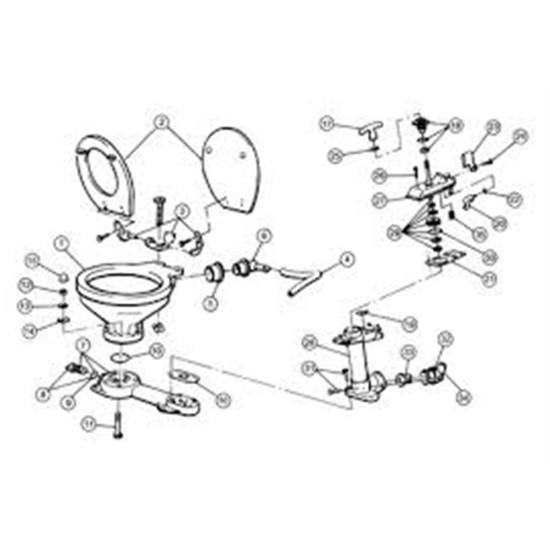 Pumpenzylinder-Set JABSCO 29051-2000 für manuelles WC JAB29051-2000 PIECESBATEAUX.COM