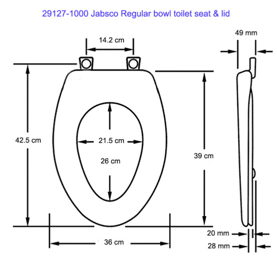 JABSCO WC-Sitz Regular (Standard) JAB29127-1000 PIECESBATEAUX.COM