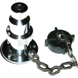Presa di ponte + spina stagna in ottone cromato 12V 3A (3 pin) 000692--EURO PIECESBATEAUX.COM