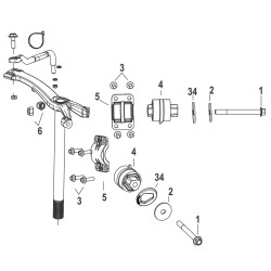 Kit de silentblocks superiores MERCURY 75-115 EFI KIT8M0056774 PIECESBATEAUX.COM