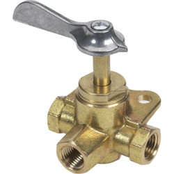 Rubinetto benzina in ottone a 3 vie 1/4 NPT 44250718 PIECESBATEAUX.COM