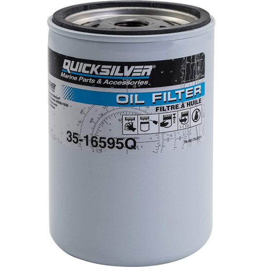 Filtro olio MERCRUISER, VOLVO e OMC (lungo) 16595Q--8M0154761 PIECESBATEAUX.COM