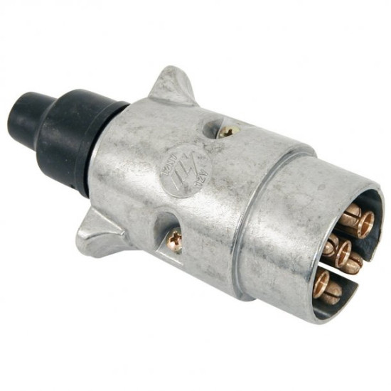 Toma de remolque de 7 pines (macho) de aluminio 90800409 PIECESBATEAUX.COM