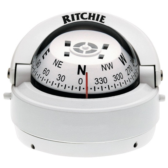 Bussola di rotta RITCHIE EXPLORER S-53 BIANCO 70 mm RITS-53W PIECESBATEAUX.COM