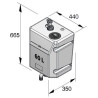 Serbatoio acque nere su parete 60 litri verticale VETWW60W PIECESBATEAUX.COM