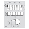 Pontoon defense Bumper 90 x 30cm with screw 65690plus65843 PIECESBATEAUX.COM