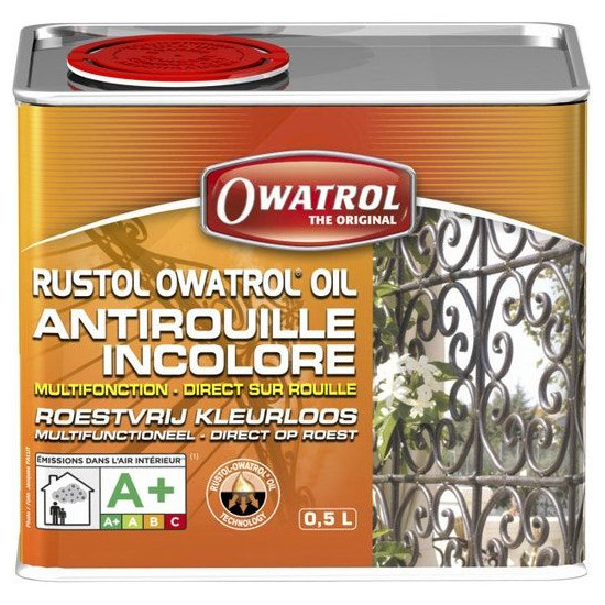 Antiruggine incolore Rustol Oil OWATROL 500ML PEI0011 PIECESBATEAUX.COM