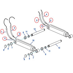Kit tubi flessibili per cilindri Trim VOLVO SX-M e DP-SM KIT-FLEX-VOLVO-SXM PIECESBATEAUX.COM