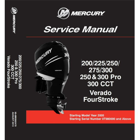 Manuale di servizio MERCURY VERADO L6 8M0082470 PIECESBATEAUX.COM