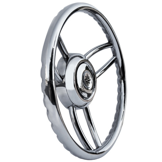 T26 SAVORETTI Ø350mm stainless steel steering wheel 71250105 PIECESBATEAUX.COM