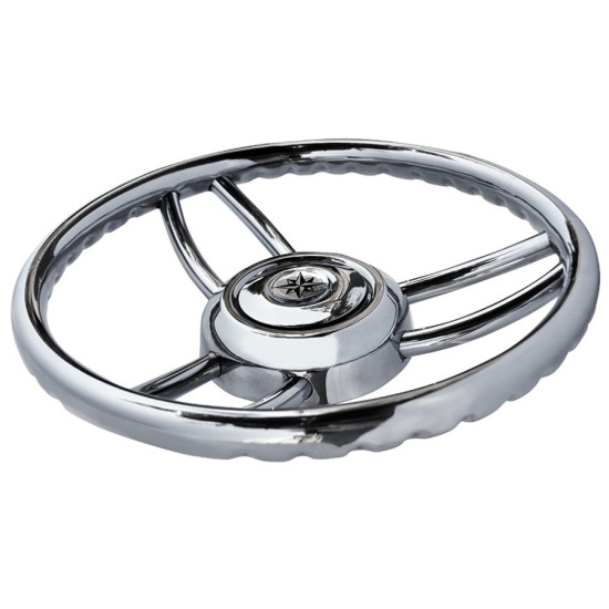 T26 SAVORETTI Ø350mm stainless steel steering wheel 71250105 PIECESBATEAUX.COM