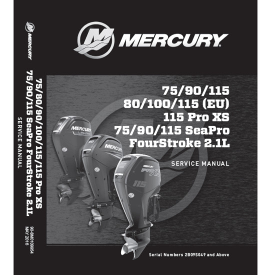 Manuale di servizio MERCURY 75-115 EFI (2014 e +) 8M0109954 PIECESBATEAUX.COM