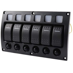 Quadro elettrico stagno 6 interruttori ON/OFF 65000766 PIECESBATEAUX.COM