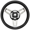 Morosini Ø350MM wheel, stainless steel and black polyurethane 67461S PIECESBATEAUX.COM