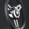 Morosini Ø350MM wheel, stainless steel and black polyurethane 67461S PIECESBATEAUX.COM