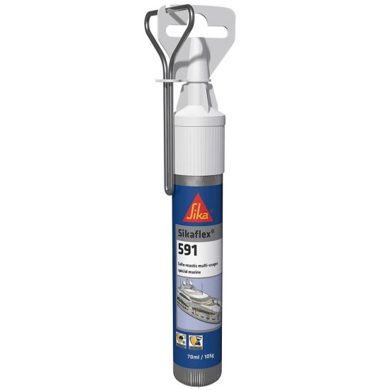 Sikaflex® 591 Mehrzweck-Hybrid-Klebstoffmasse WEISS 70 ML 140422 PIECESBATEAUX.COM
