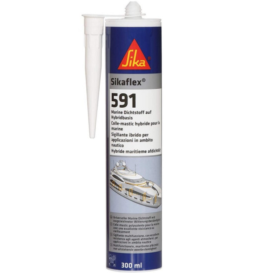 Sikaflex® 591 Stucco adesivo ibrido multiuso BIANCO 300 ML 140400 PIECESBATEAUX.COM