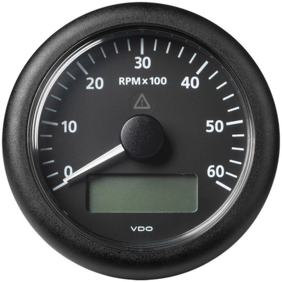 Cuentarrevoluciones VDO ViewLine 85 mm con cuentahoras LCD 6000 RPM Negro A2C59512393--YC130 PIECESBATEAUX.COM