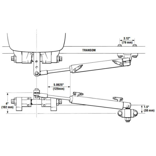 Vérin de direction SEASTAR montage tableau HC5380-3 PIECESBATEAUX.COM