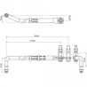 Barra di rinvio in acciaio inox regolabile 270-300 mm GS41081 PIECESBATEAUX.COM