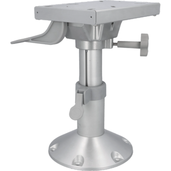 Pied de Siège 300 à 400mm avec platine pivotante à glissière 90700442 PIECESBATEAUX.COM