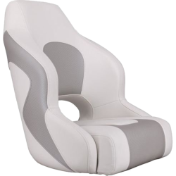 Asiento de piloto de lujo deportivo blanco/gris GS73252 PIECESBATEAUX.COM