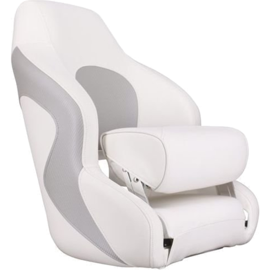 Sedile pilota di lusso bianco / grigio GS73251 PIECESBATEAUX.COM