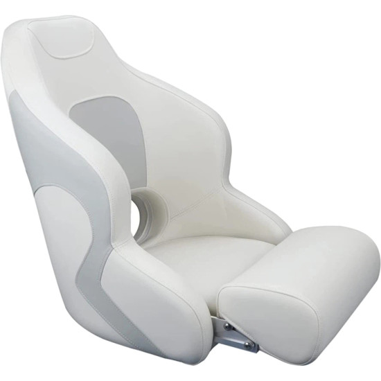 Sedile pilota di lusso bianco / grigio GS73251 PIECESBATEAUX.COM