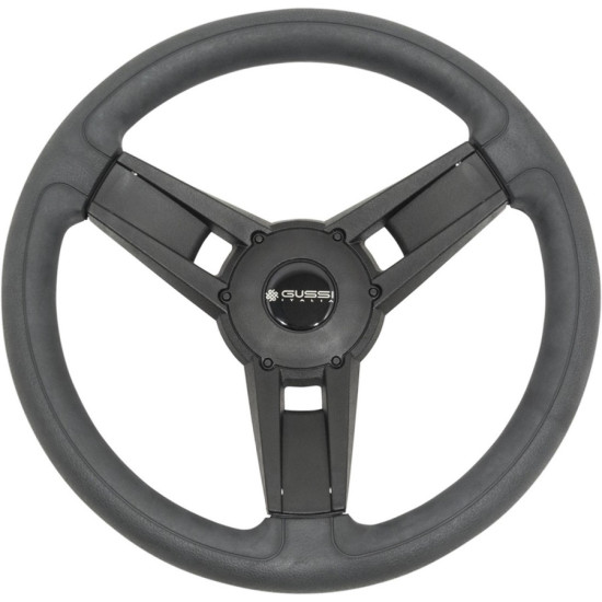 Gussi Giazza ø350mm steering wheel, anthracite polyurethane PREMF34521 PIECESBATEAUX.COM