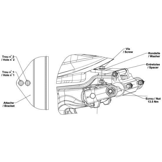 Befestigungssatz für LS-Zylinder HONDA LECO2203671 PIECESBATEAUX.COM