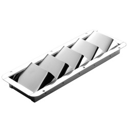 Rejilla de ventilación del motor tipo ATTWOOD de lamas de acero inoxidable de 5 aletas ATW1488-5 PIECESBATEAUX.COM