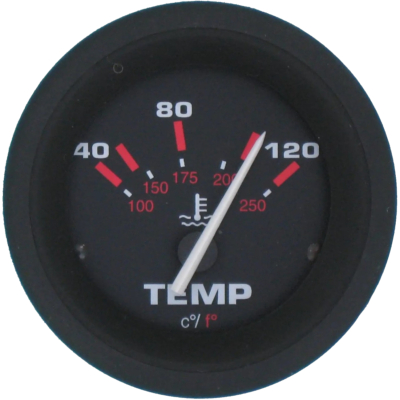 Indicateur de température d'eau VEETHREE (Série Amega) 40-120°C type VDO