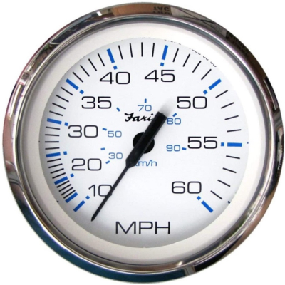 Speedomètre FARIA Chesapeake SS white 0-60 miles/h