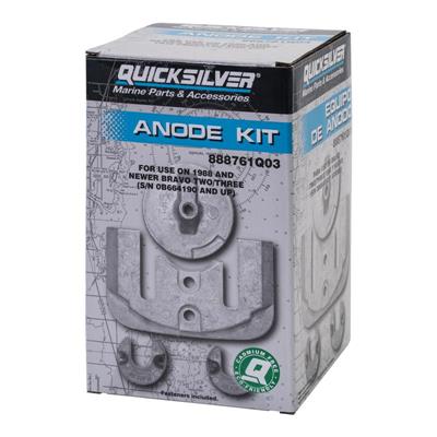 Kit Anodes Aluminium MERCRUISER pour Embase BRAVO 2 et 3