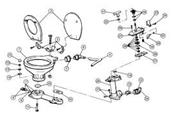 Ensemble cylindre de pompe JABSCO 29051-2000 pour WC manuel