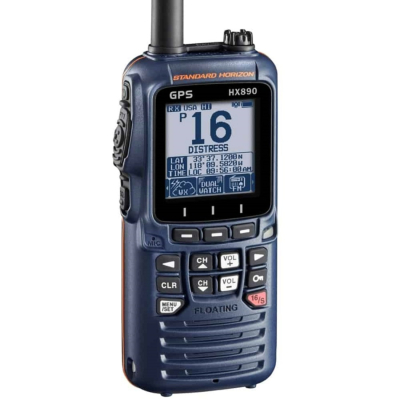 VHF portable Standard Horizon HX890E Bleue avec GPS et ASN