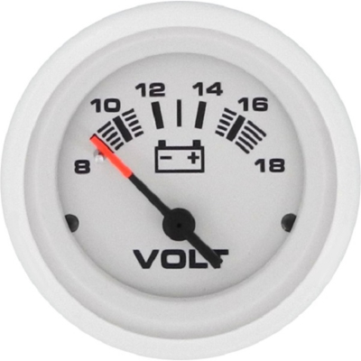 Voltmètre VEETHREE 8-18 V, 52mm (Série Artic White)
