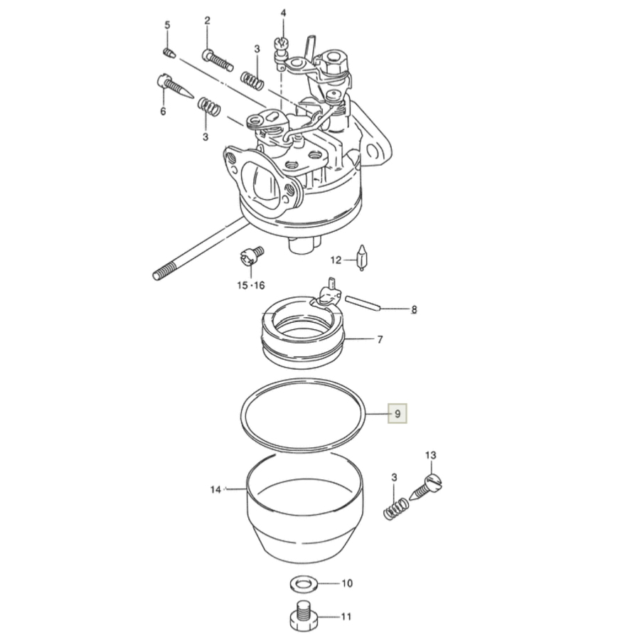 Carburateur - Joint de cuve - Suzuki -13258-44B00 /