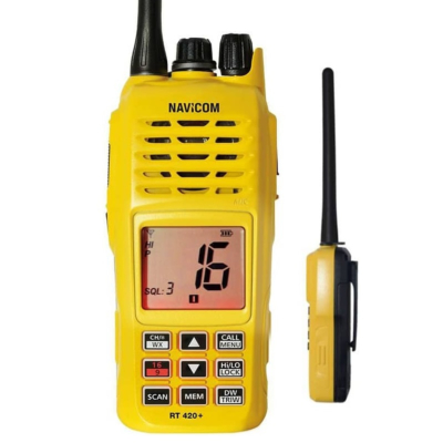 VHF portable Navicom RT420+ 5W étanche IPX7, flottante et avec flashlight