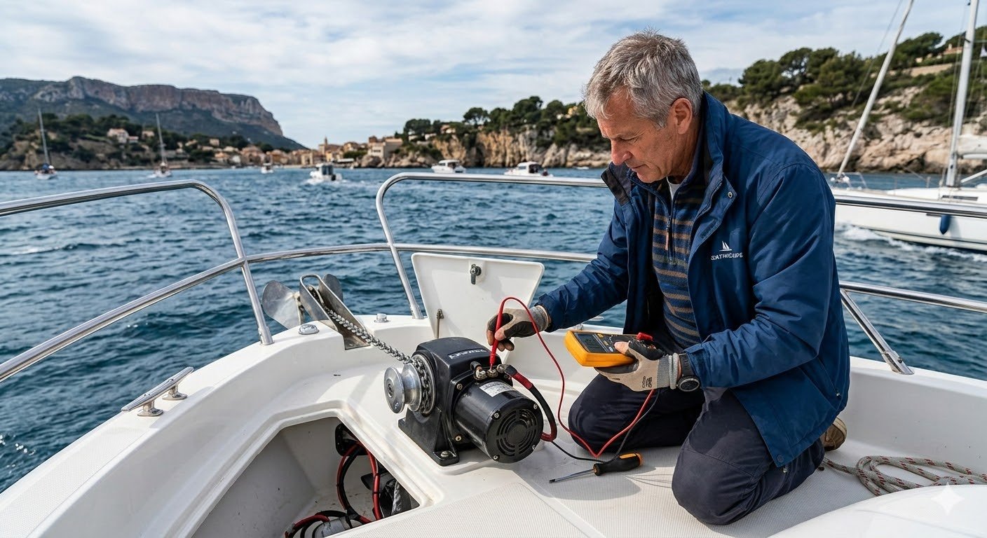 Vérification électrique guindeau bateau moteur Vérification électrique guindeau bateau moteur